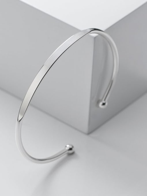 Rosh 925 Sterling Silver Geometric Minimalist Bracelet