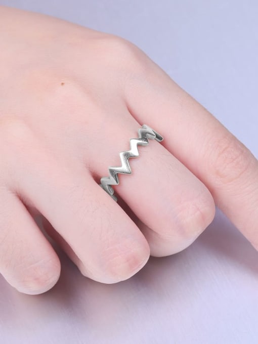 Dan 925 Sterling Silver Geometric Minimalist Band Ring 1