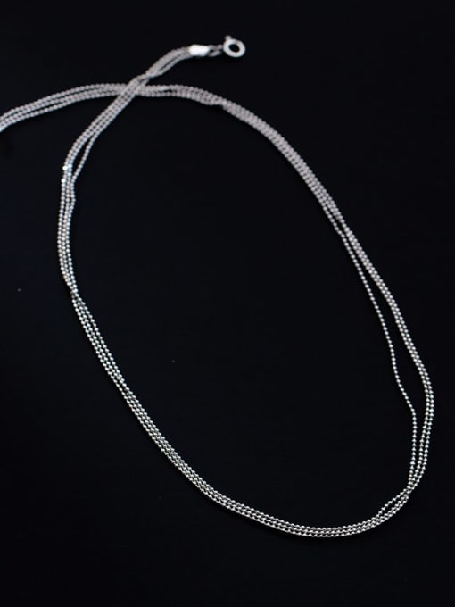 Rosh 925 Sterling Silver Round Minimalist Multi Strand Necklace 2