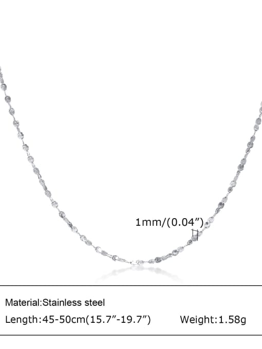 Steel color Titanium Steel Geometric Minimalist Chain