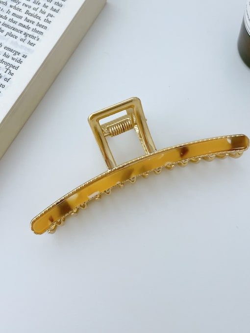 Dead leaf yellow 11cm Cellulose Acetate Trend Geometric Alloy Jaw Hair Claw
