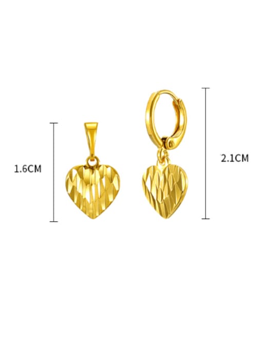 XP Alloy Minimalist Heart Pendant and  Earrings 3