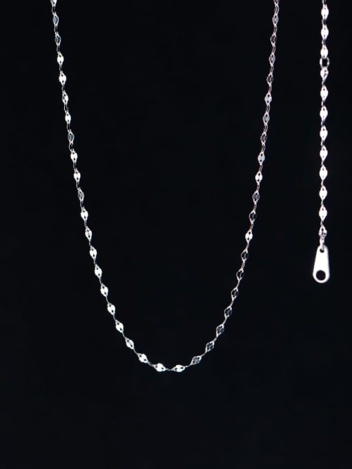 Rosh 925 Sterling Silver Geometric Minimalist  Chain Necklace 3