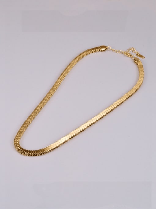 A TEEM Titanium Steel Vintage Snake bone chain Necklace 2