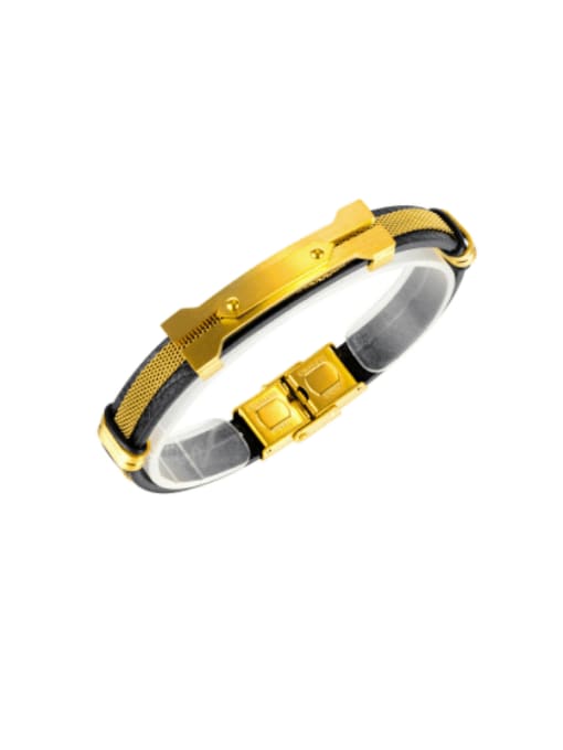 1428 gold Stainless steel Geometric Vintage Band Bangle