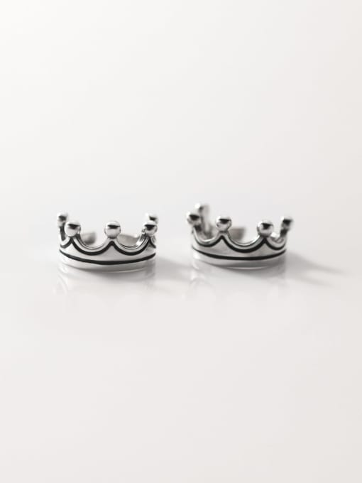 Rosh 925 Sterling Silver Crown Vintage Clip Earring 2