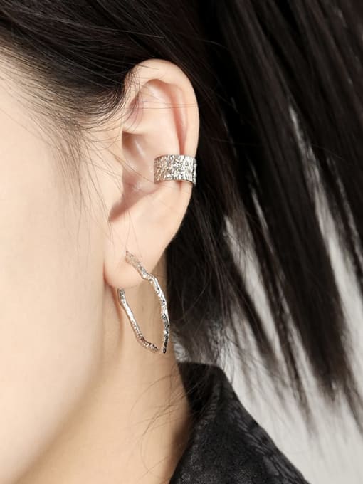 DAKA 925 Sterling Silver Geometric Minimalist Hoop Earring 1