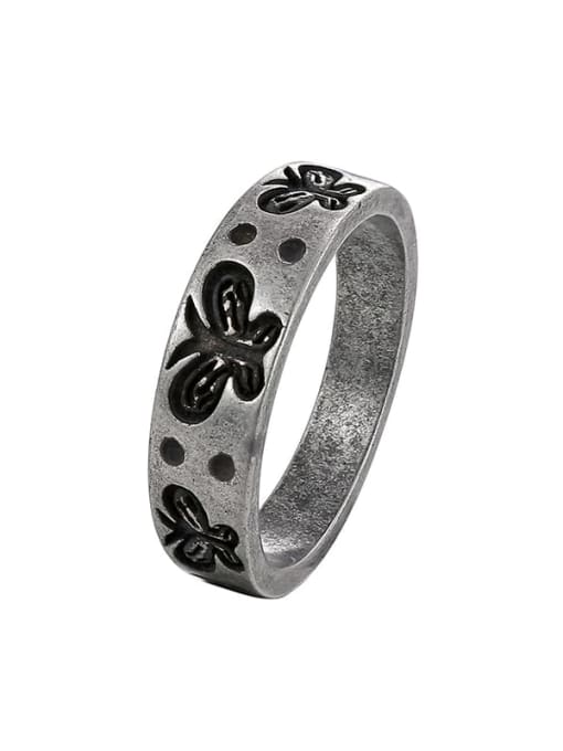 CHARME Brass Butterfly Vintage Band Ring 2