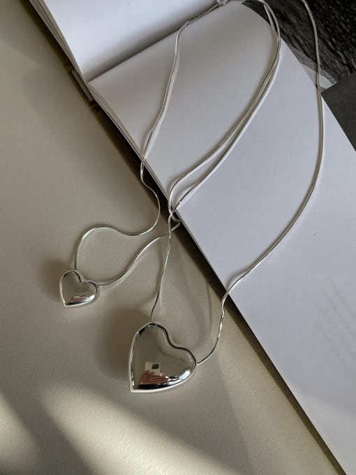 Boomer Cat 925 Sterling Silver Heart Minimalist Necklace 1