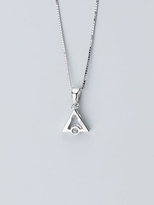 Rosh 925 sterling silver cubic zirconia  minimalist triangle  pendant 2