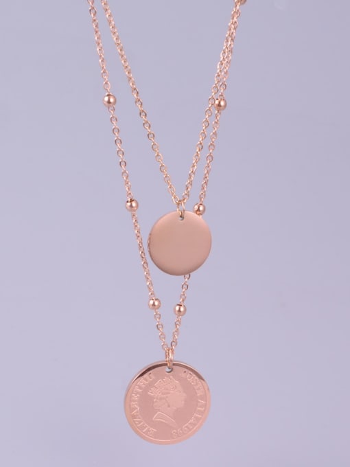 A TEEM Titanium Round Minimalist Multi Strand Necklace 0