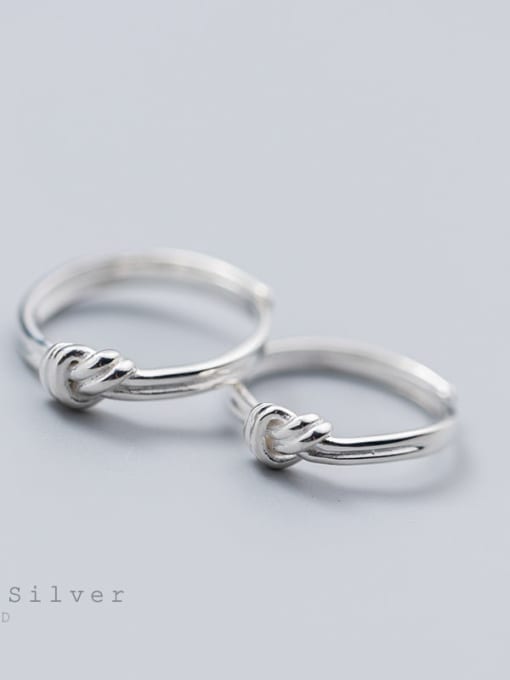 Rosh 925 Sterling Silver  Minimalist knot Free Size Ring 2