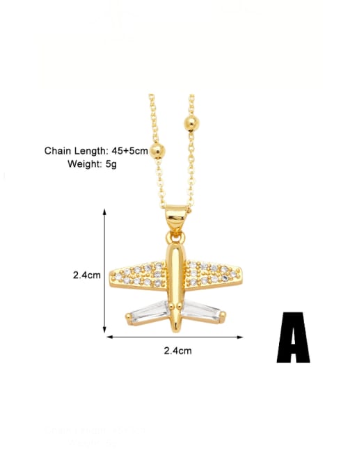 A Brass Cubic Zirconia Irregular Trend Necklace