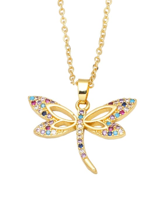 CC Brass Cubic Zirconia Butterfly Vintage Necklace 1