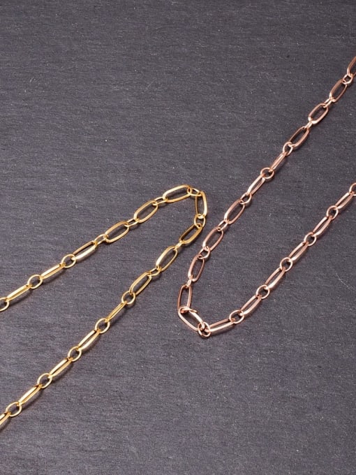 A TEEM Titanium Minimalist hollow chain Necklace 1