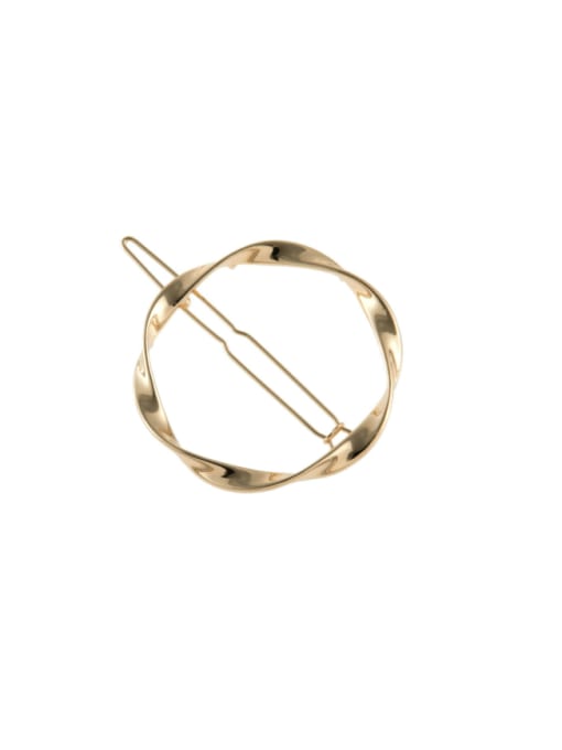golden Alloy Minimalist Round  Hair Pin