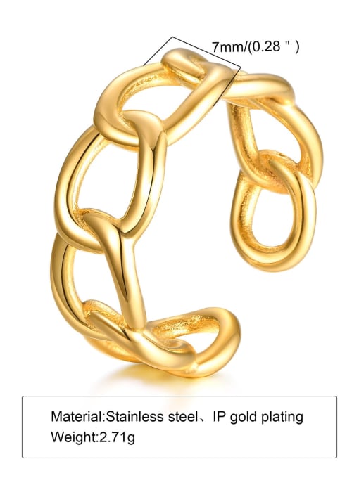 RC 506 Titanium Steel Geometric Minimalist Band Ring