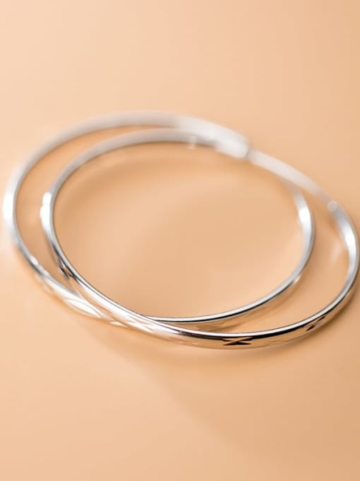 Rosh 925 Sterling Silver Round Minimalist Hoop Earring 2