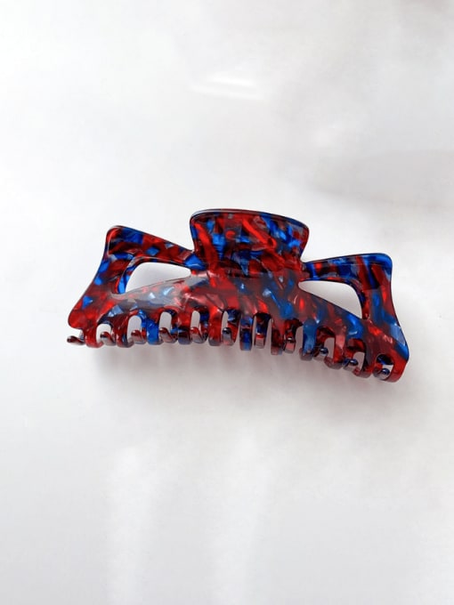 Blue-red 13.5cm Cellulose Acetate Trend Geometric Jaw Hair Claw