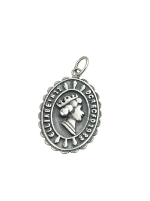 Pendant (excluding necklace) Vintage Sterling Silver With Vintage Oval Pendant Diy Accessories