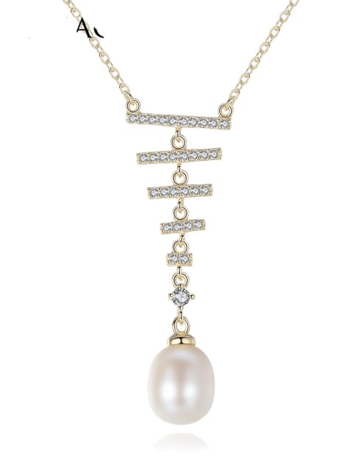 CCUI l925 Sterling Silver Freshwater Pearl  pendant Necklace