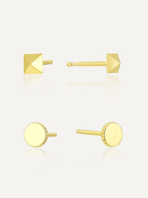 CHARME Brass Geometric Minimalist Stud Earring 1