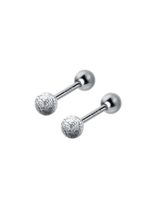 Rosh 925 Sterling Silver Bead Minimalist Stud Earring 3