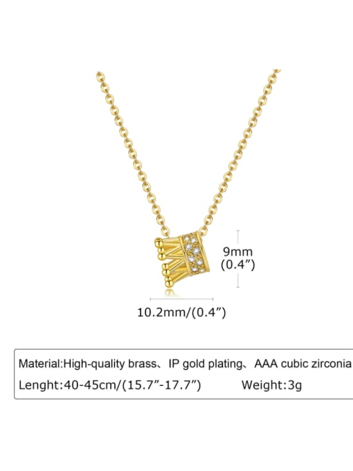 LI MUMU Brass Cubic Zirconia Geometric Minimalist Necklace 2