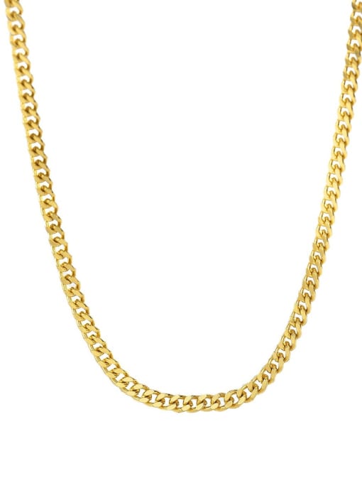 CHARME Brass Holllow Geometric   Chain Vintage Necklace 3