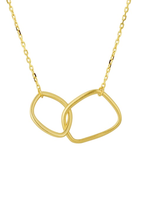 Gold irregular necklace 925 Sterling Silver Geometric Minimalist Necklace