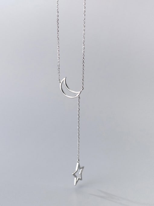 Rosh 925 Sterling Silver Star Minimalist Lariat Necklace 3