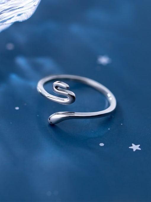 Rosh 925 Sterling Silver Snake Minimalist Free Size Ring 2