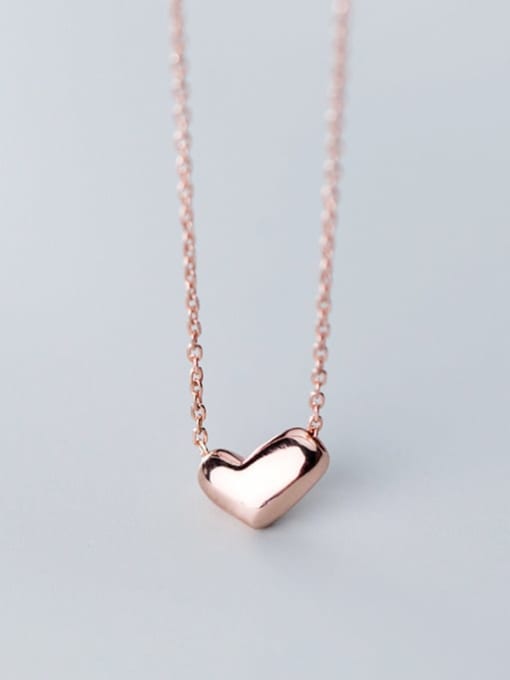 Rosh 925 Sterling Silver Heart Minimalist Necklace 4