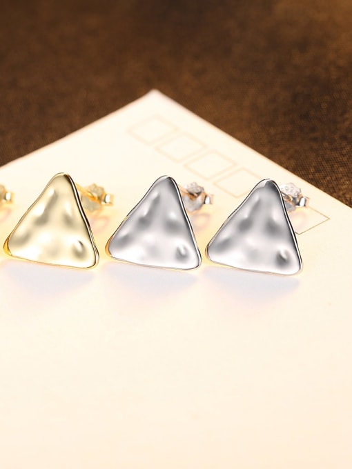 CCUI 925 Sterling Silver Triangle Minimalist Stud Earring 1