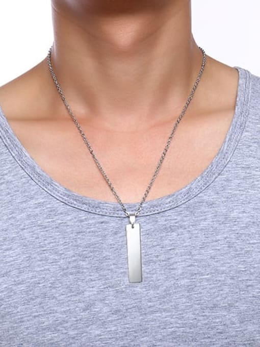 CONG 316L Surgical Steel Smooth Geometric Minimalist Necklace 1
