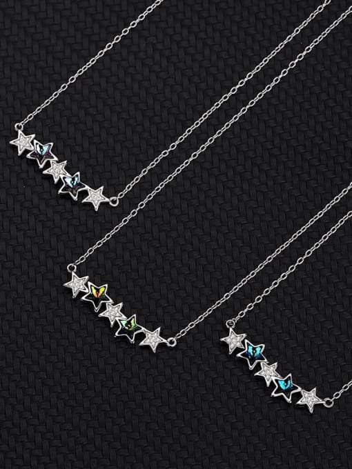 BC-Swarovski Elements 925 Sterling Silver Austrian Crystal Star Classic Necklace 1