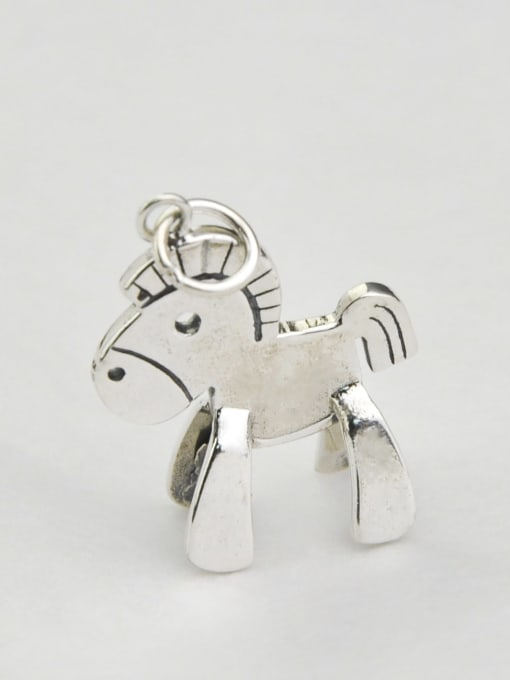 Big horse Vintage Sterling Silver With Simple Horse Retro DIY Accessories