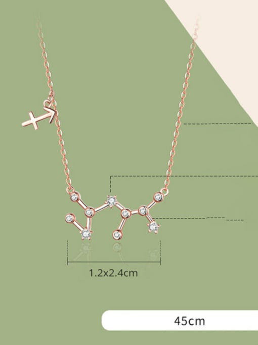 Jare 925 Sterling Silver Cubic Zirconia Constellation Minimalist Necklace 2