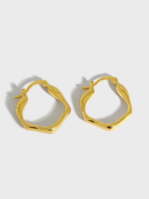 DAKA 925 Sterling Silver  Minimalist rregular geometric polygon earrings 0