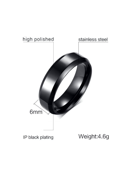CONG Stainless steel Geometric Hip Hop Band Ring 2