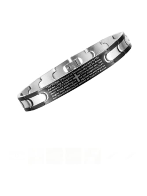 Open Sky Titanium Steel Cross Minimalist Bracelet 0