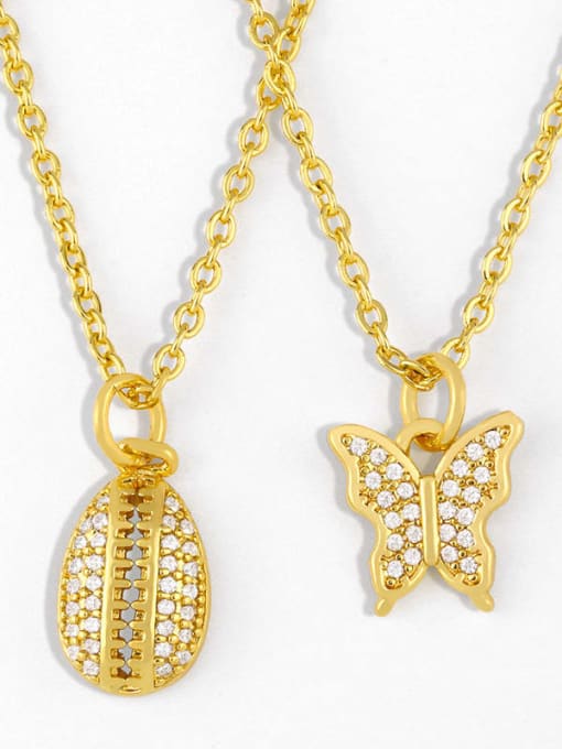 CC Brass Cubic Zirconia Butterfly Vintage Necklace 3