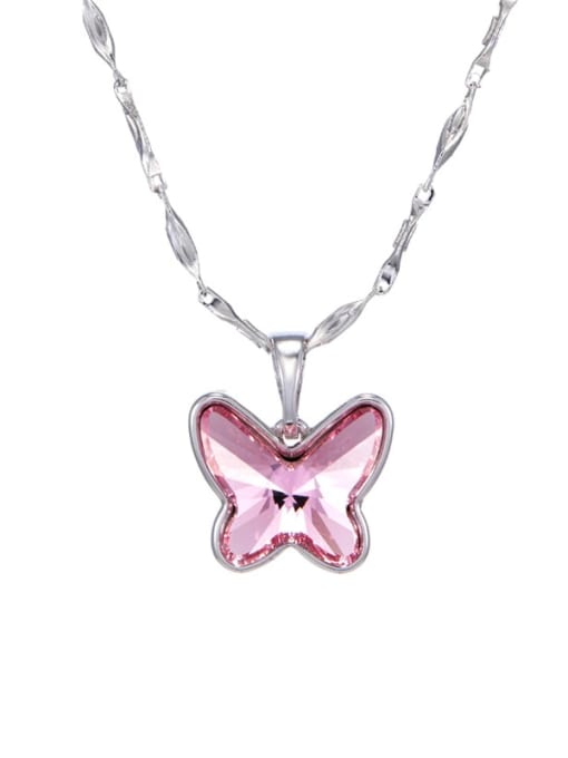 XP Alloy Crystal Butterfly Minimalist Necklace 2