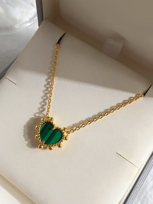 Golden green Copper Malchite Multi Color Necklace