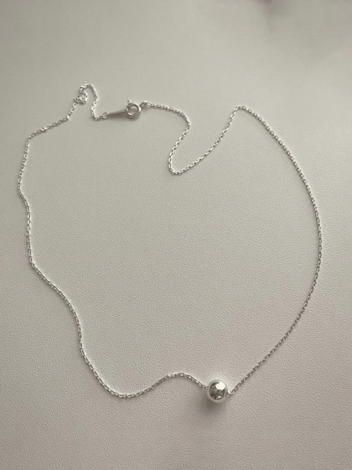Boomer Cat 925 Sterling Silver Bead Minimalist Necklace 0