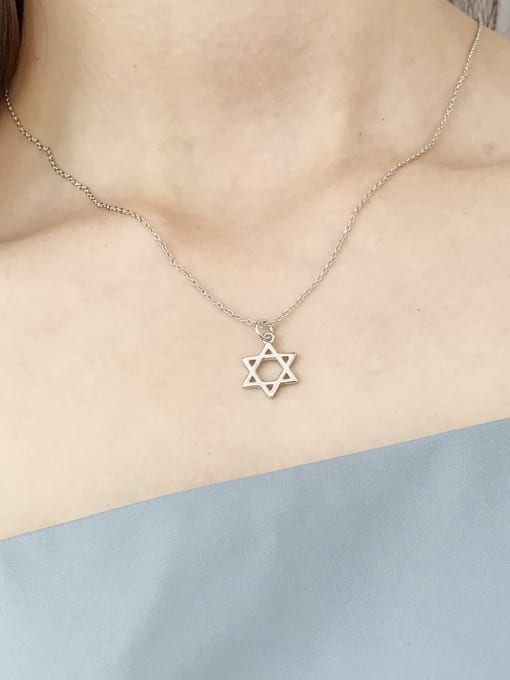 Boomer Cat 925 Sterling Silver five pointed star Pendant Necklace 1
