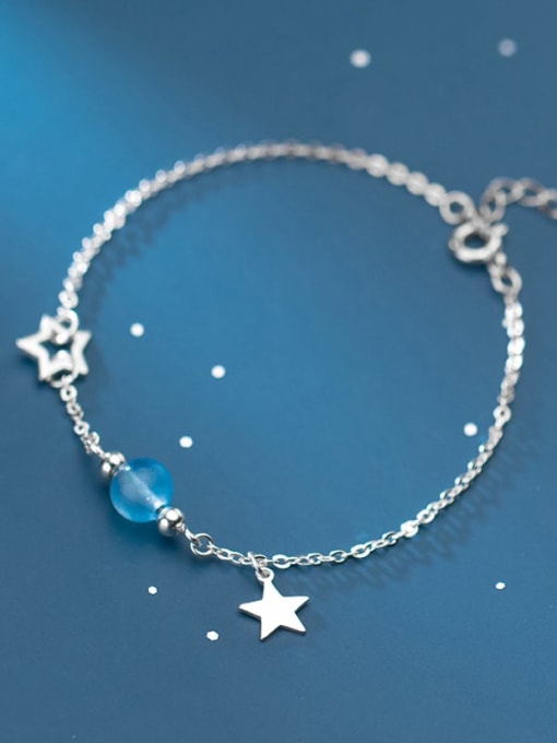 Rosh 925 Sterling Silver Star Cute Link Bracelet 1