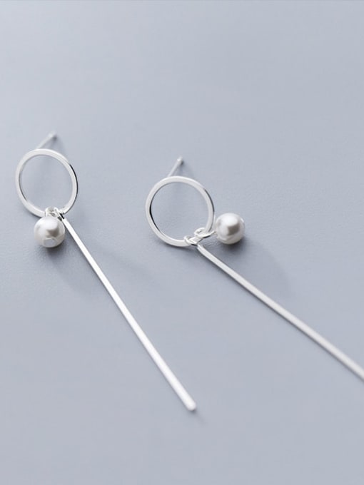 Rosh 925 Sterling Silver Geometric Minimalist Drop Earring 2