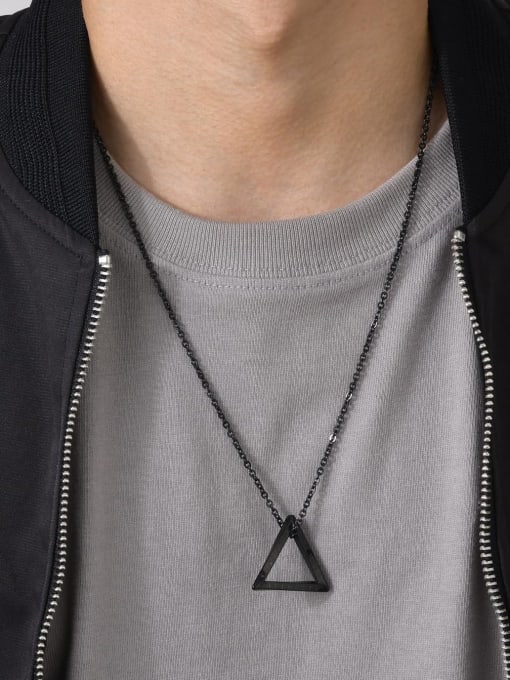 CONG Stainless steel Hip Hop Triangle  Pendant 1