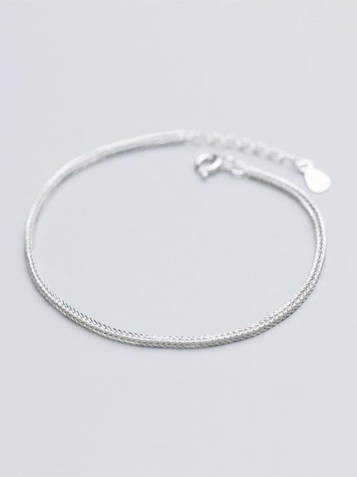 Rosh 925 Sterling Silver Minimalist Fashionsingle chain bracelet 3